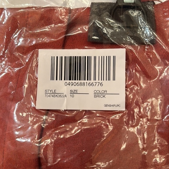 Brick Red Mini Gianni Binni Skirt size 10 - Picture 10 of 11